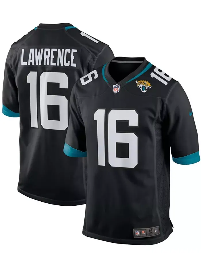 Мужская альтернативная игровая футболка Jacksonville Jaguars Тревора Лоуренса Nike — изображение 1 из 3, черный