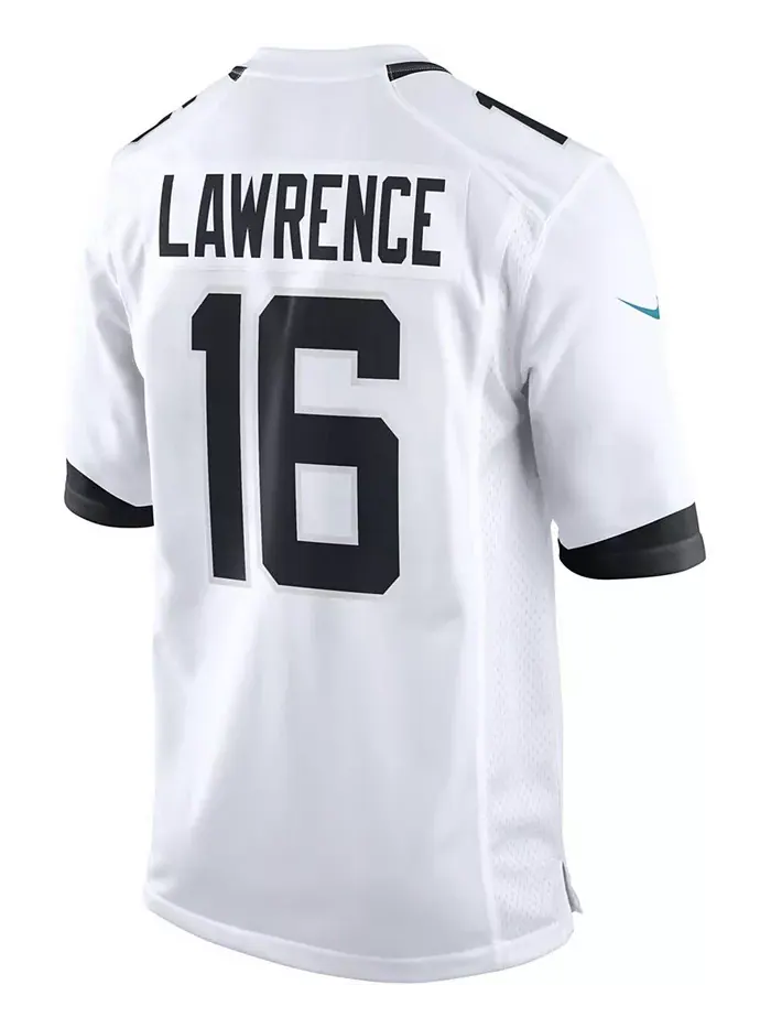 Мужская альтернативная игровая футболка Jacksonville Jaguars Тревора Лоуренса Nike — изображение 3 из 5, белый
