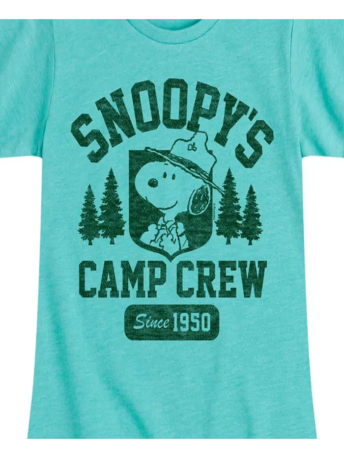 Футболка с принтом "Peanuts Snoopy's Camping Crew" для девочек постарше Hybrid Apparel — изображение 3 из 3, синий