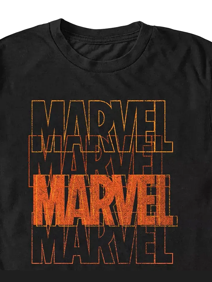 Мужская толстовка Marvel с коротким рукавом Fifth Sun — изображение 2 из 3, черный