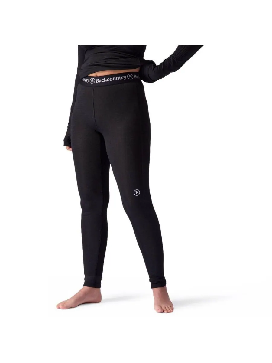 Женские леггинсы Pines Microgrid Ultra-Lt Baselayer Bottom, легкие и удобные Backcountry — изображение 1 из 6, черный