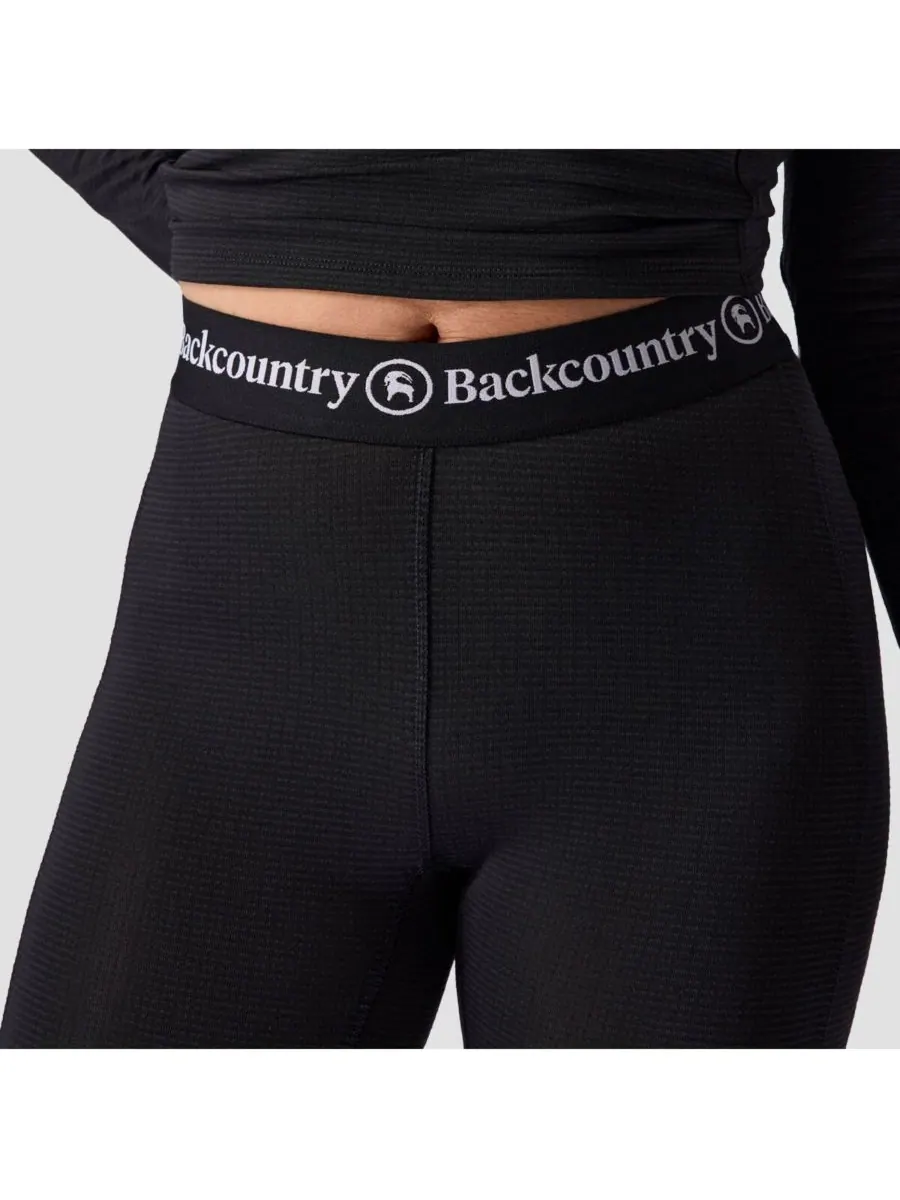 Женские леггинсы Pines Microgrid Ultra-Lt Baselayer Bottom, легкие и удобные Backcountry — изображение 3 из 6, черный