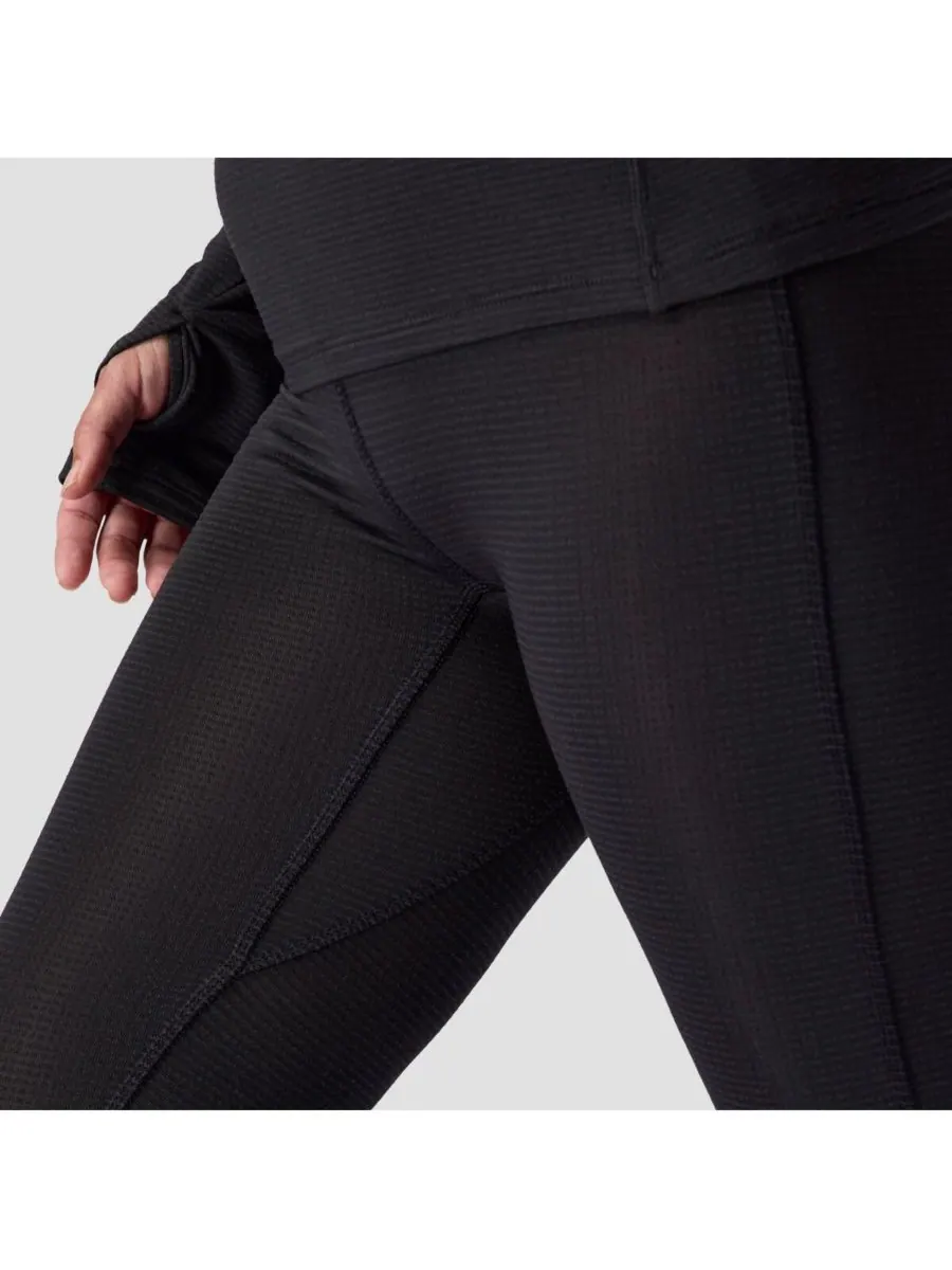 Женские леггинсы Pines Microgrid Ultra-Lt Baselayer Bottom, легкие и удобные Backcountry — изображение 4 из 6, черный