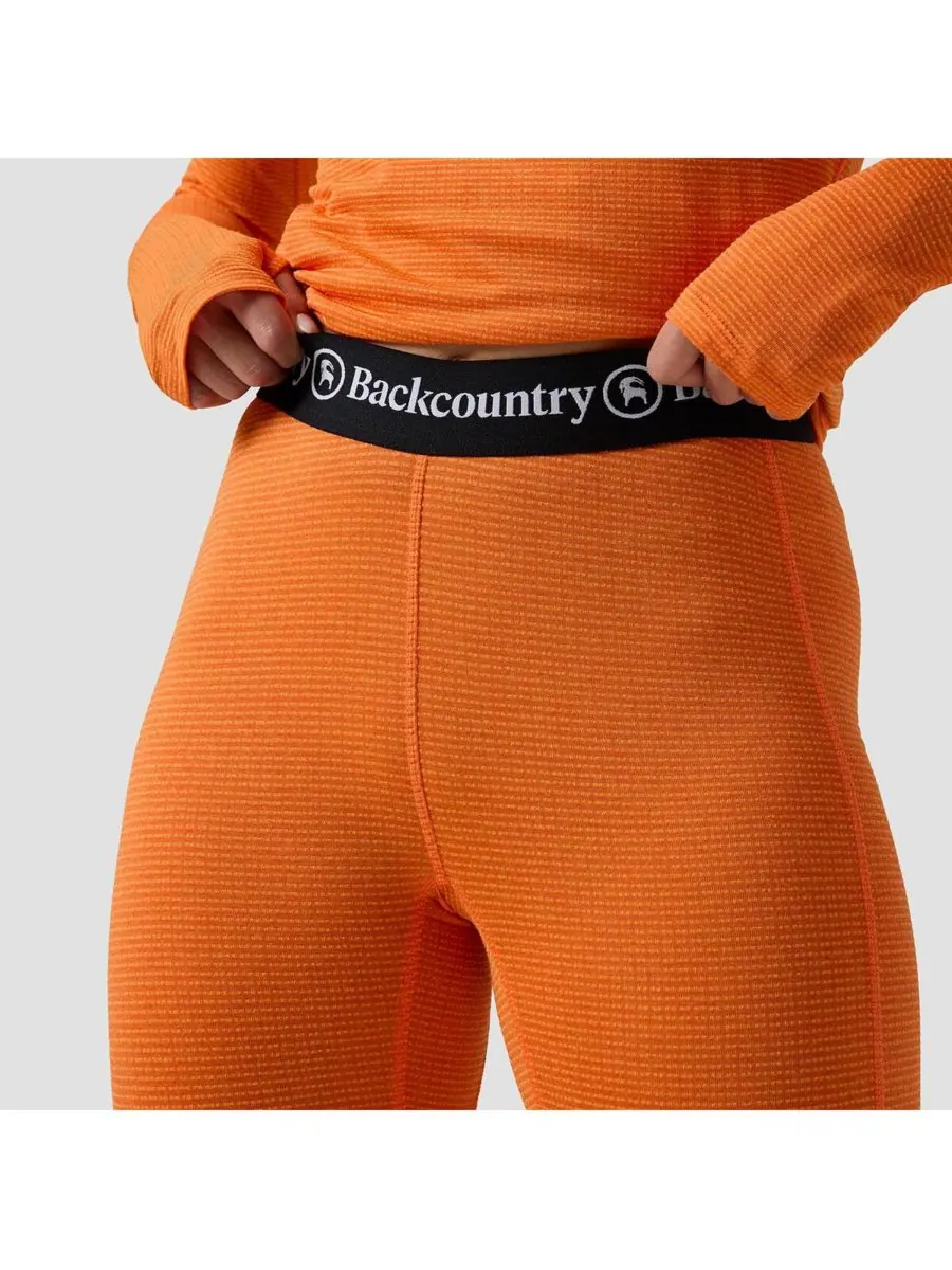 Женские леггинсы Pines Microgrid Ultra-Lt Baselayer Bottom, легкие и удобные Backcountry — изображение 2 из 5, оранжевый