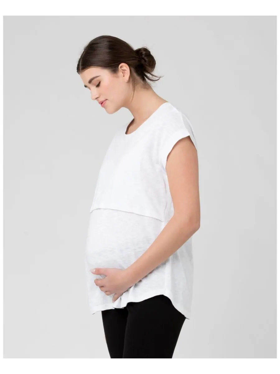 Футболка для кормления Ripe Richie для беременных Ripe Maternity — изображение 2 из 7, белый