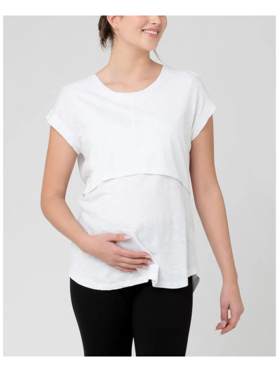 Футболка для кормления Ripe Richie для беременных Ripe Maternity — изображение 5 из 7, белый