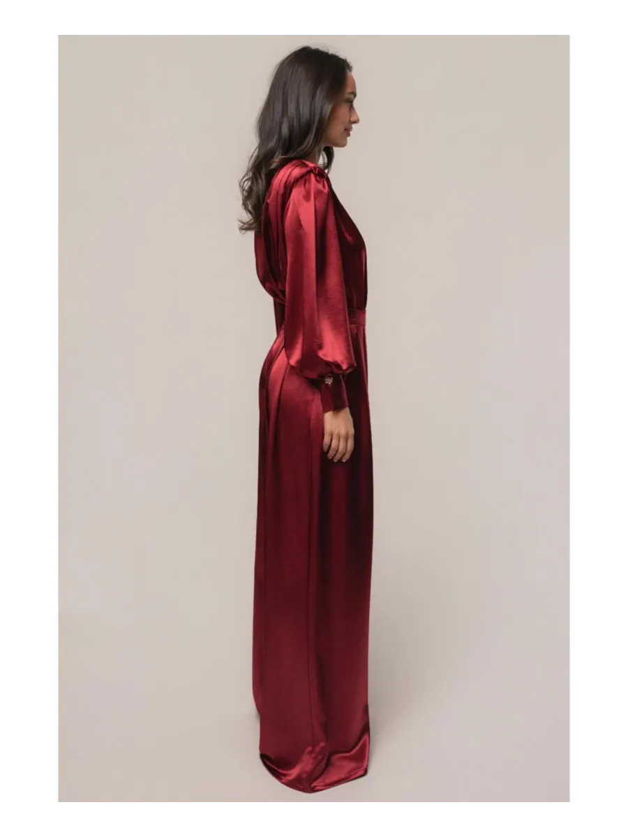 Женский атласный боди Сияние JLUXLABEL — изображение 7 из 8, красный
