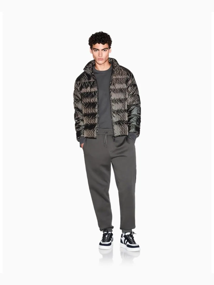Мужские флисовые брюки из грогрена с логотипом A|X Armani Exchange — изображение 2 из 6, шалфейный