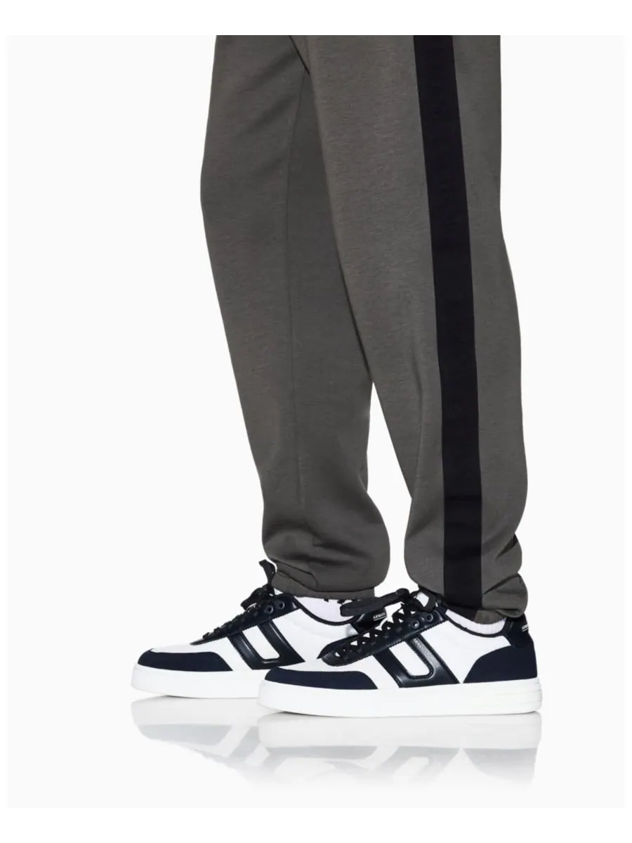 Мужские флисовые брюки из грогрена с логотипом A|X Armani Exchange — изображение 4 из 6, шалфейный