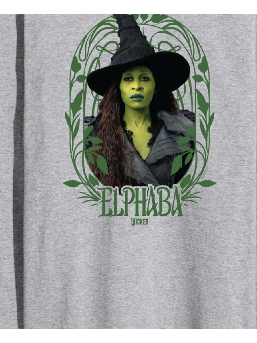 Мужская футболка с длинными рукавами Wicked Part 2 в стиле модерн с графическим принтом Эльфабы — изображение 3 из 3, серый