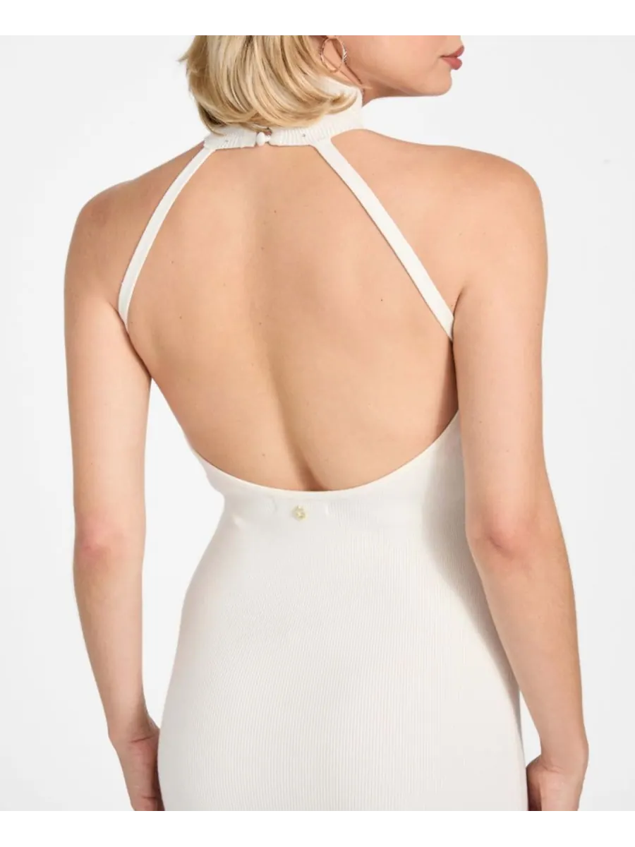 Женское платье-свитер Minara с высоким воротником GUESS — изображение 4 из 5, белый