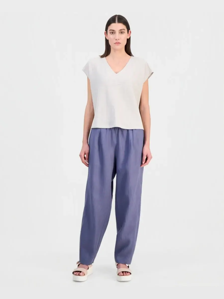 Женские брюки-фонарики с плиссировкой до щиколотки Eileen Fisher — изображение 1 из 4, флинт