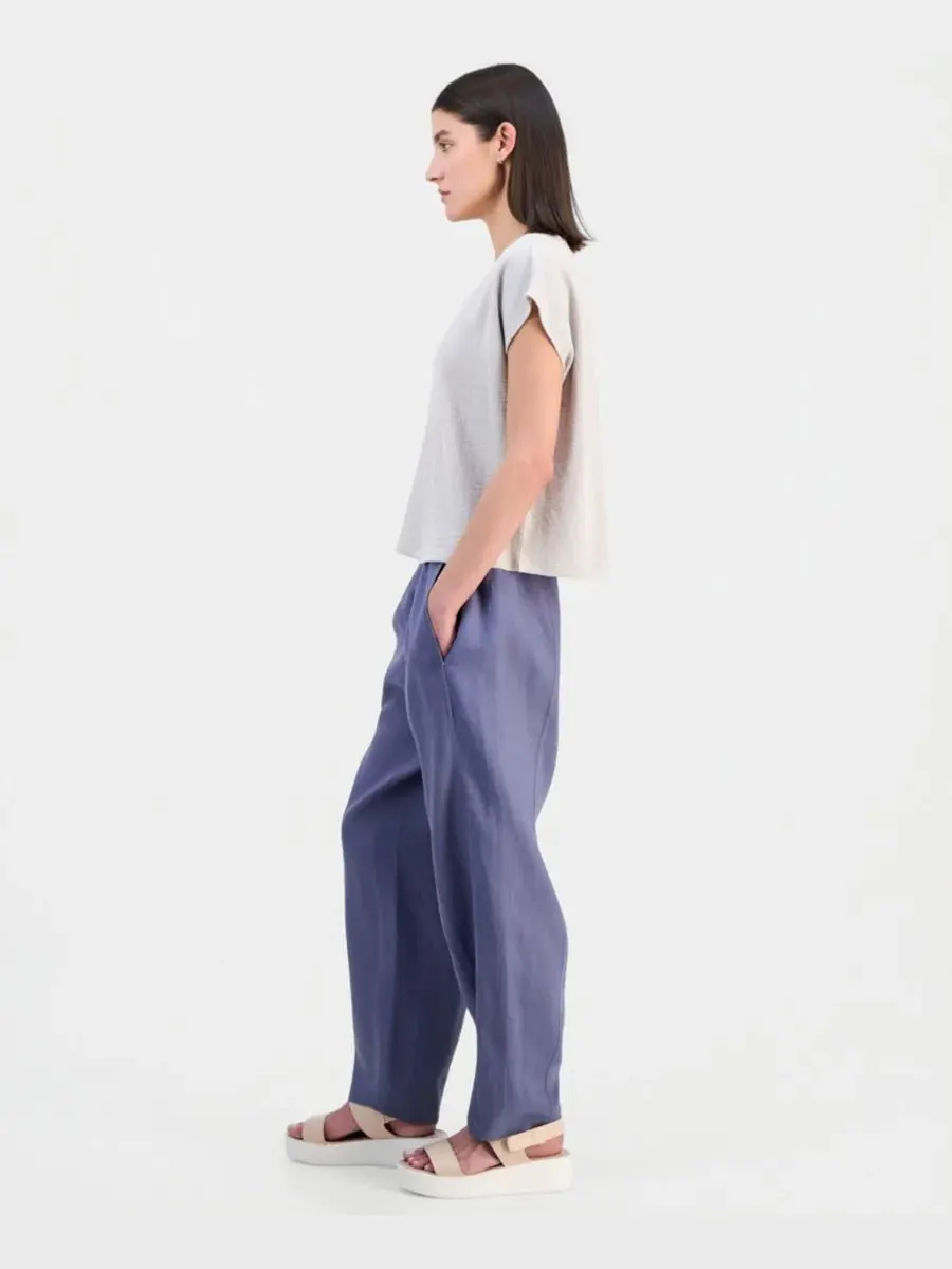 Женские брюки-фонарики с плиссировкой до щиколотки Eileen Fisher — изображение 3 из 4, флинт