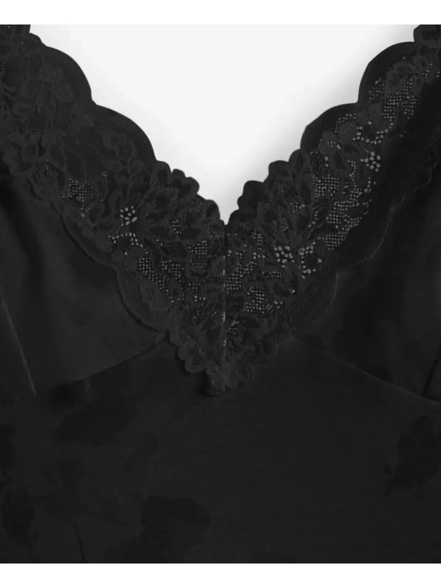 Женская однотонная сорочка из легкого модала I.N.C. International Concepts — изображение 5 из 6, черный