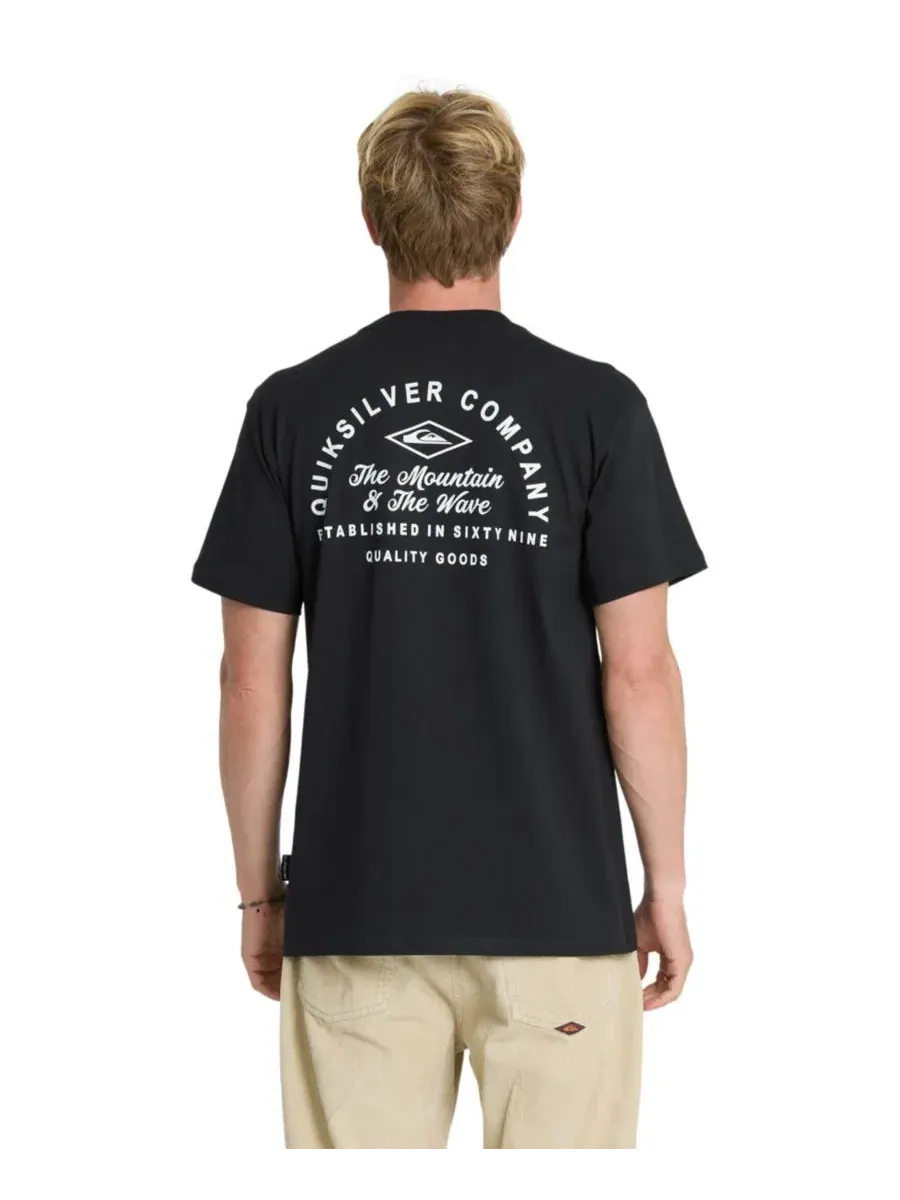 Футболка с коротким рукавом и принтом Garage Days Quiksilver — изображение 1 из 4, черный