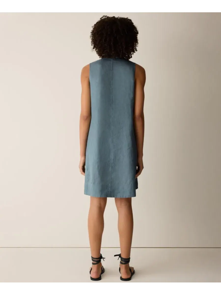 Женское платье без рукавов с разрезом на воротнике Eileen Fisher — изображение 3 из 3, нил