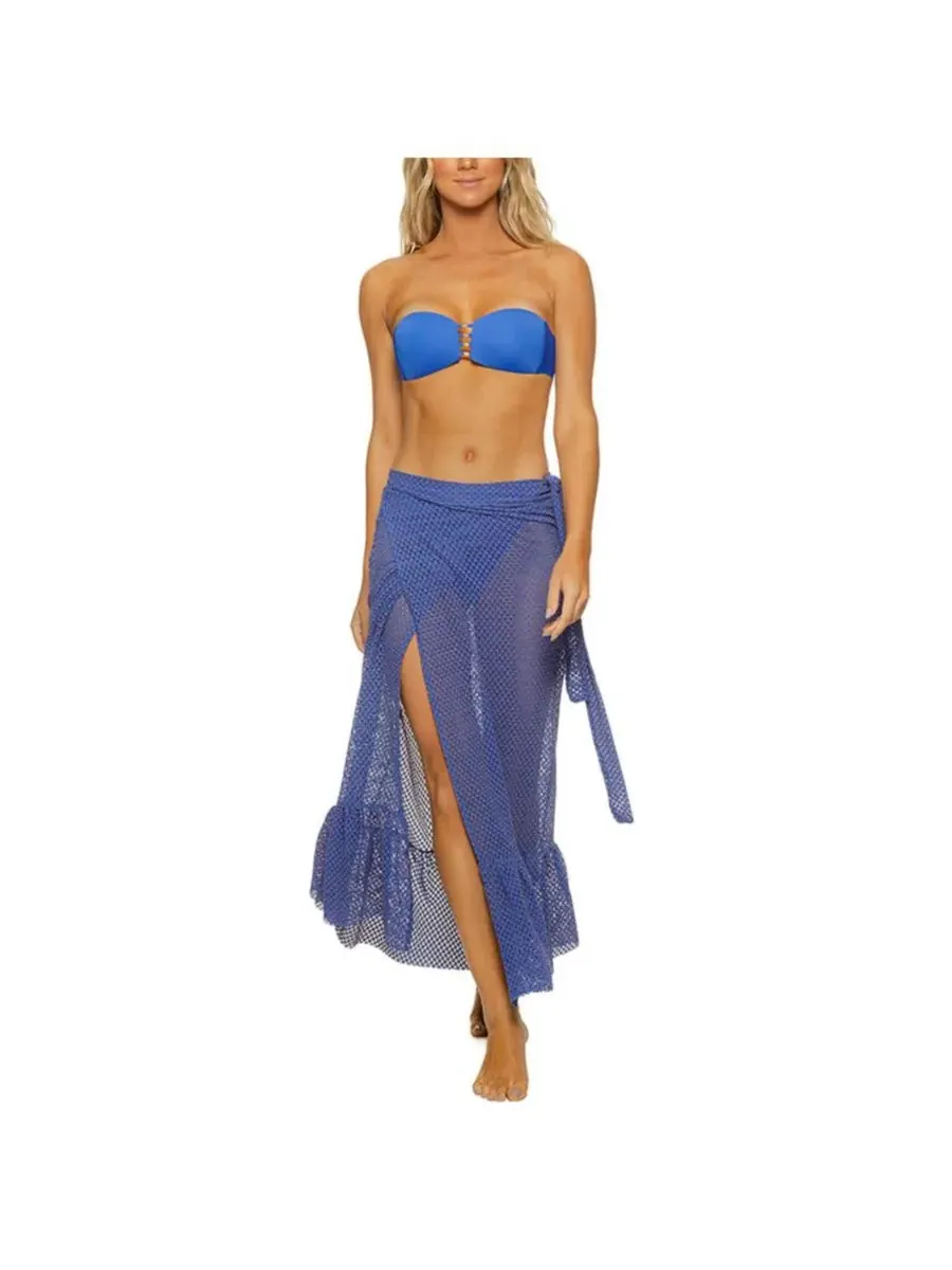 Женская макси-юбка-накидка с сотовым узором Guria Beachwear