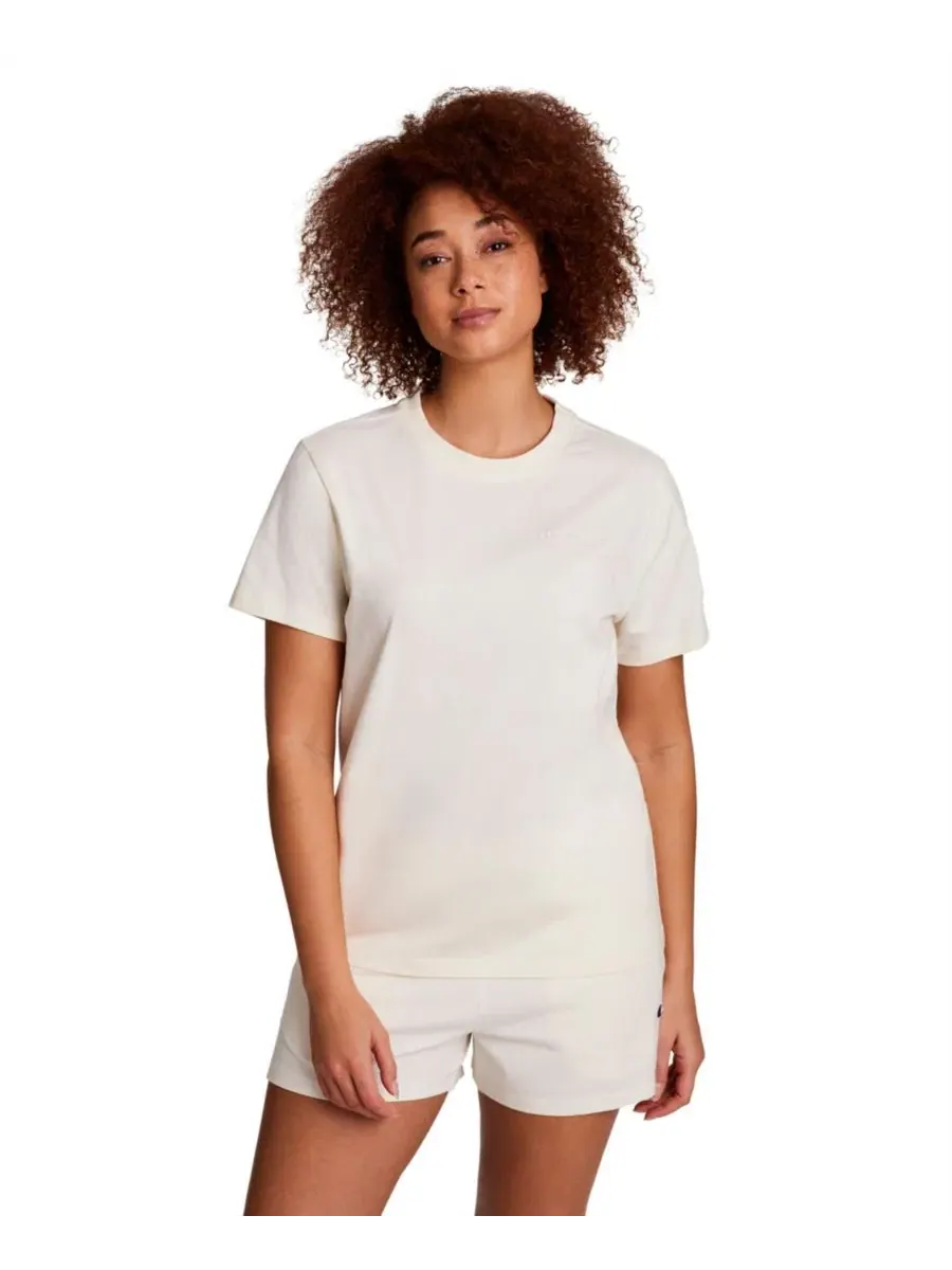 Женская классическая футболка с вышивкой Champion, Unbleached Cotton — изображение 1 из 4