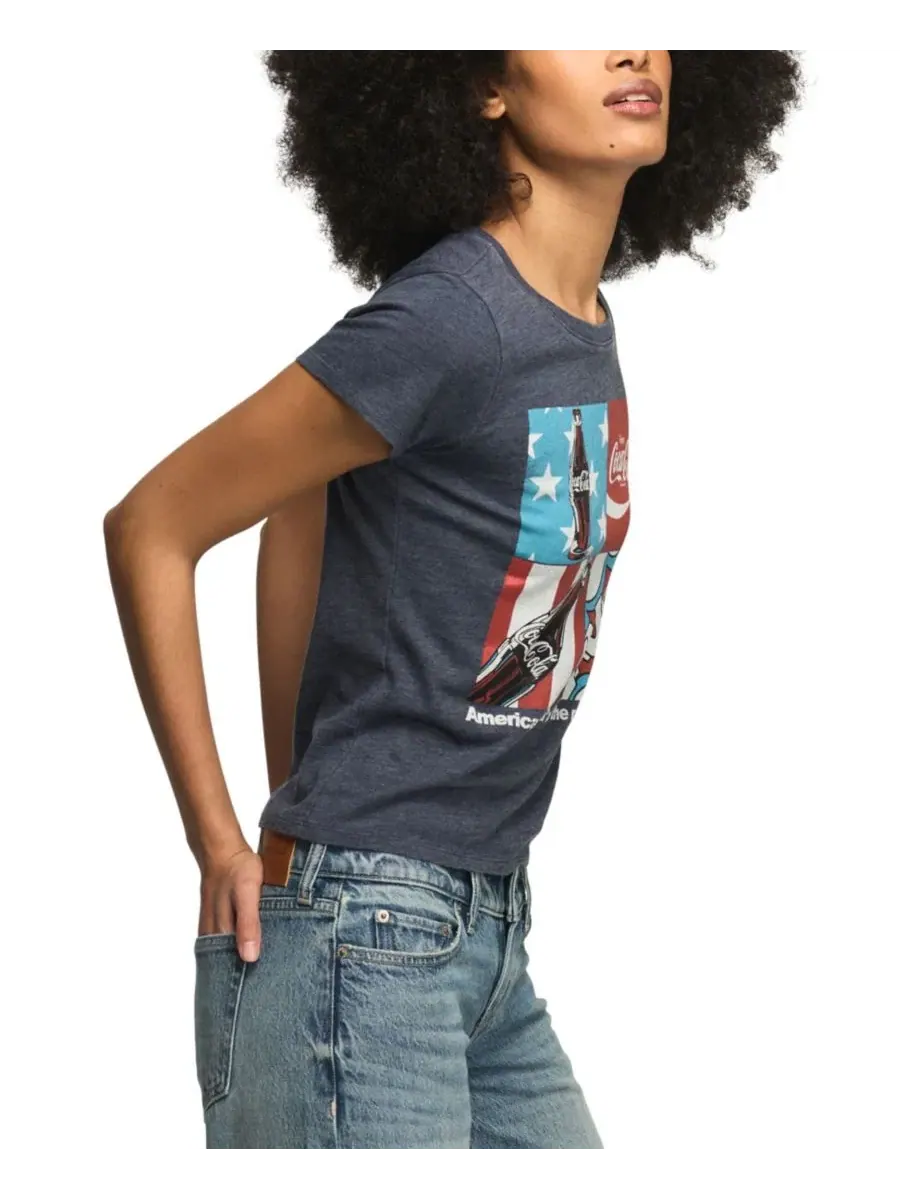 Женская детская футболка Coca Cola Americana Grid Crewneck Lucky Brand — изображение 2 из 4, полное затмение