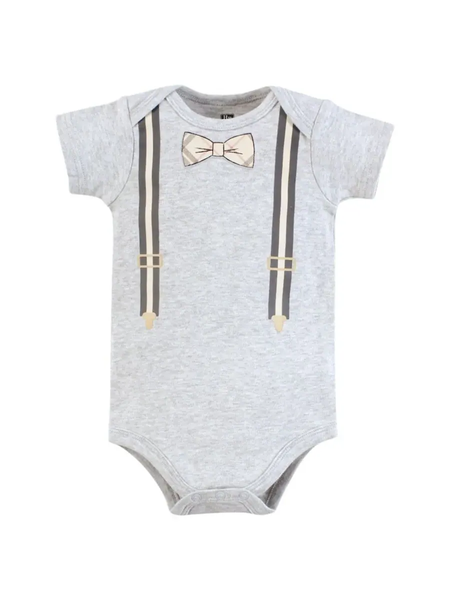 Комплект из 5 хлопковых боди Essential Hudson Baby, Plaid Bow Tie — изображение 3 из 7