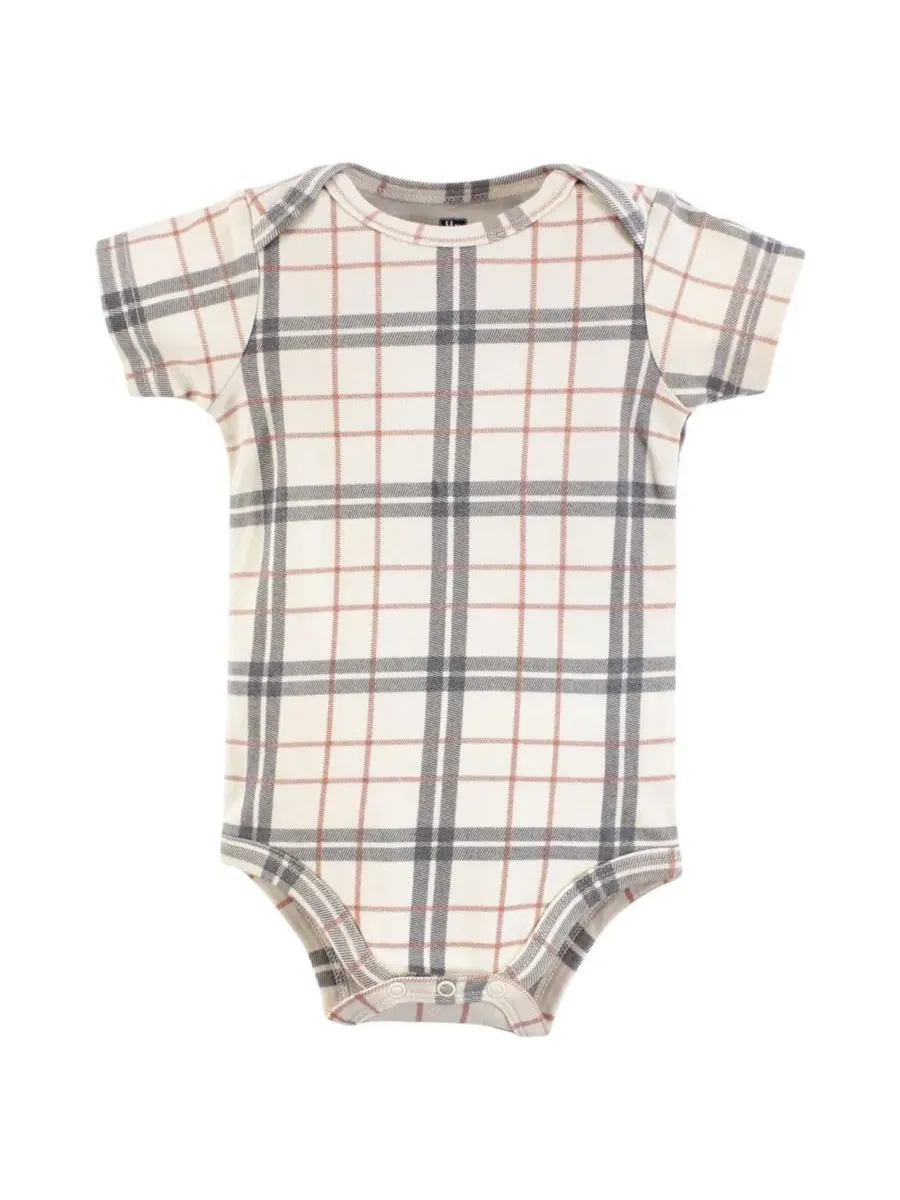 Комплект из 5 хлопковых боди Essential Hudson Baby, Plaid Bow Tie — изображение 6 из 7