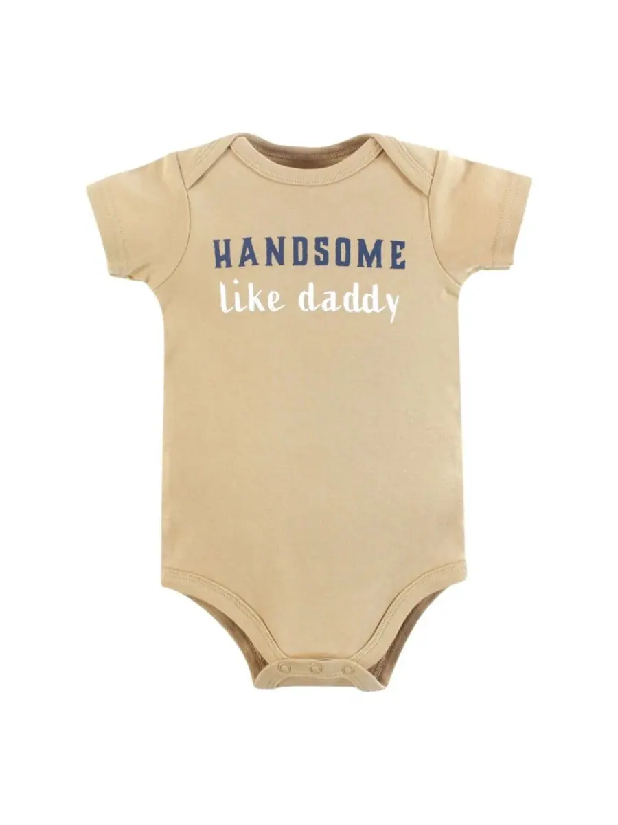Комплект из 5 хлопковых боди Essential Hudson Baby, Plaid Necktie — изображение 4 из 7