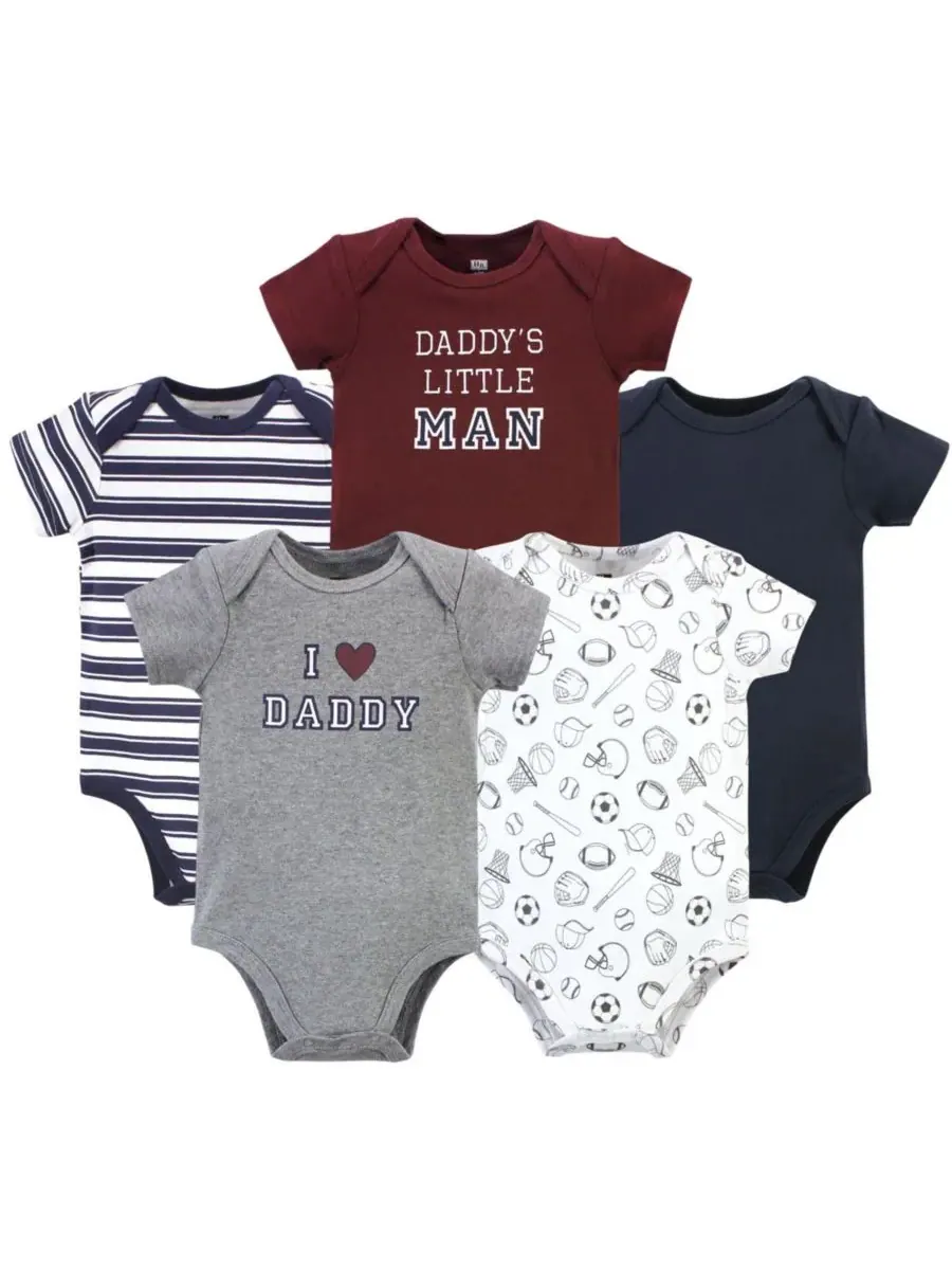 Комплект из 5 хлопковых боди Essential Hudson Baby, Boy Daddy 5-Pack