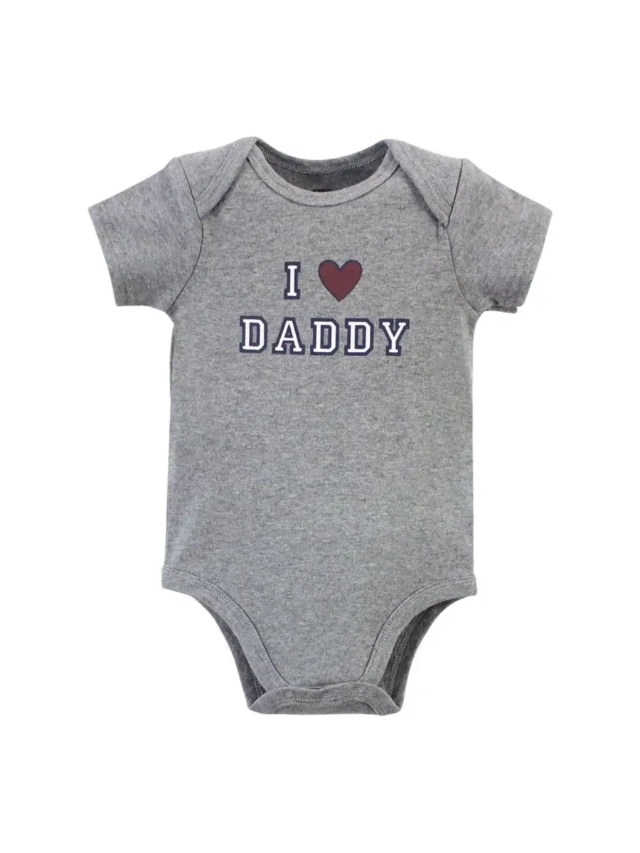 Комплект из 5 хлопковых боди Essential Hudson Baby, Boy Daddy 5-Pack — изображение 3 из 7