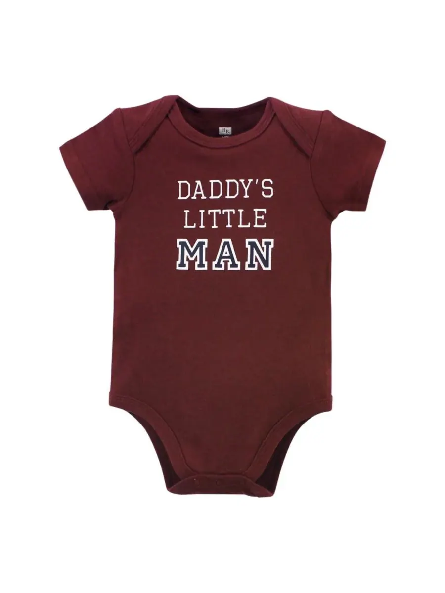 Комплект из 5 хлопковых боди Essential Hudson Baby, Boy Daddy 5-Pack — изображение 5 из 7