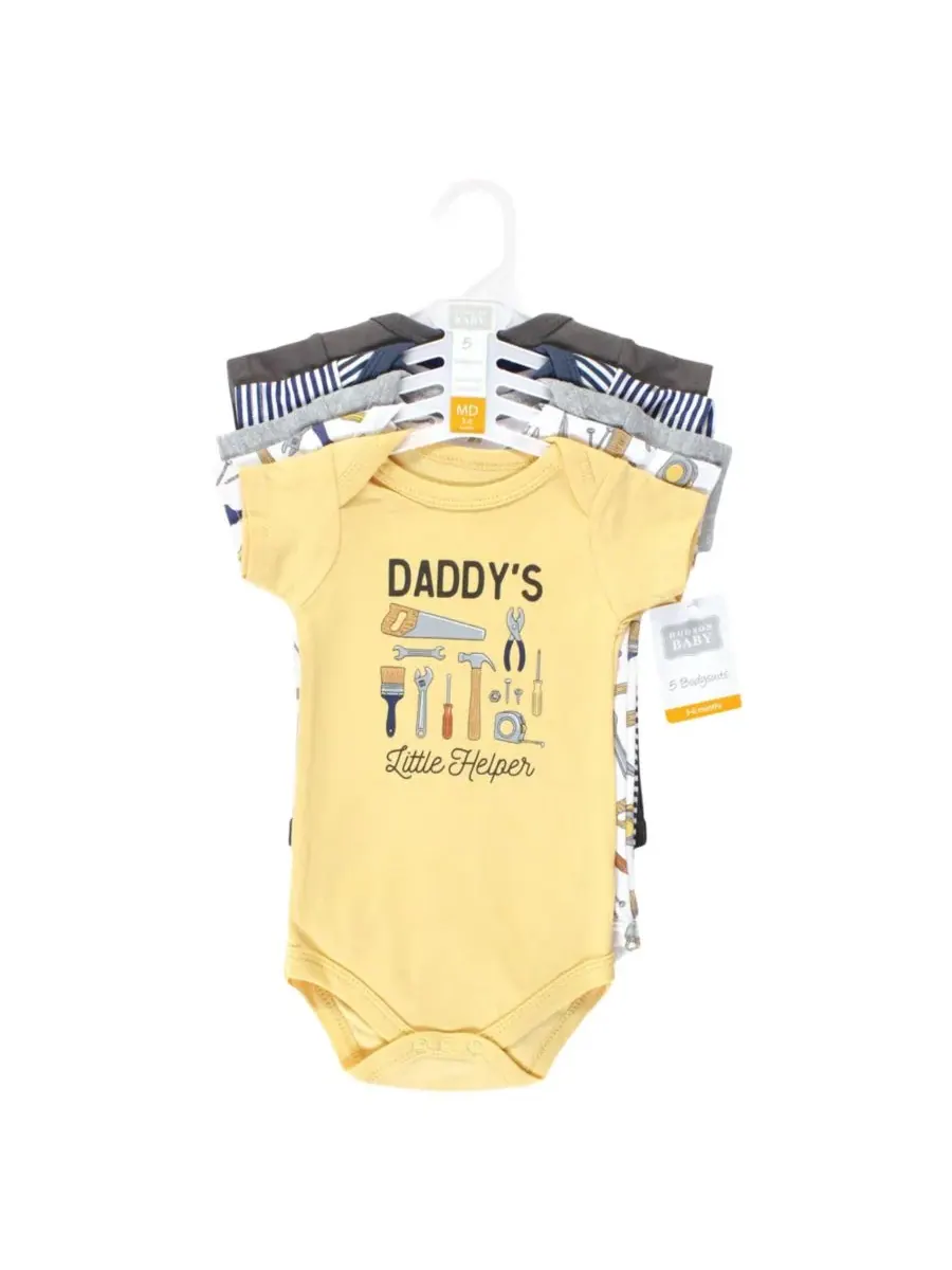 Комплект из 5 хлопковых боди Essential Hudson Baby, Construction Work 5 Pack — изображение 2 из 7