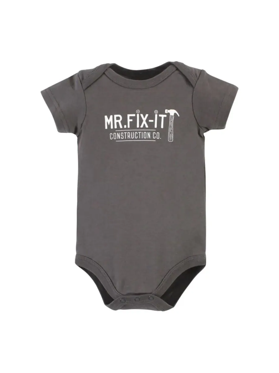 Комплект из 5 хлопковых боди Essential Hudson Baby, Construction Work 5 Pack — изображение 7 из 7