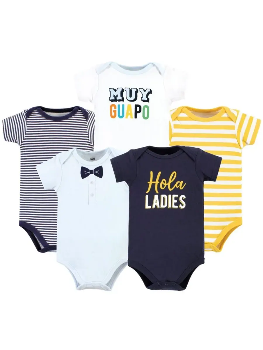 Комплект из 5 хлопковых боди Essential Hudson Baby, Hola Ladies 5-Pack