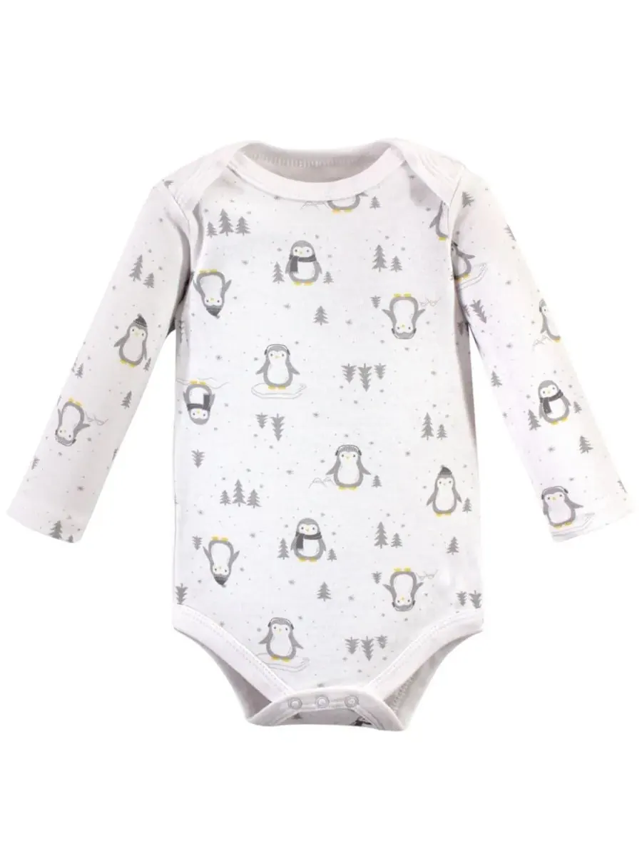Мягкие хлопковые боди с длинными рукавами, комплект из 5 штук Hudson Baby — изображение 6 из 6, серый
