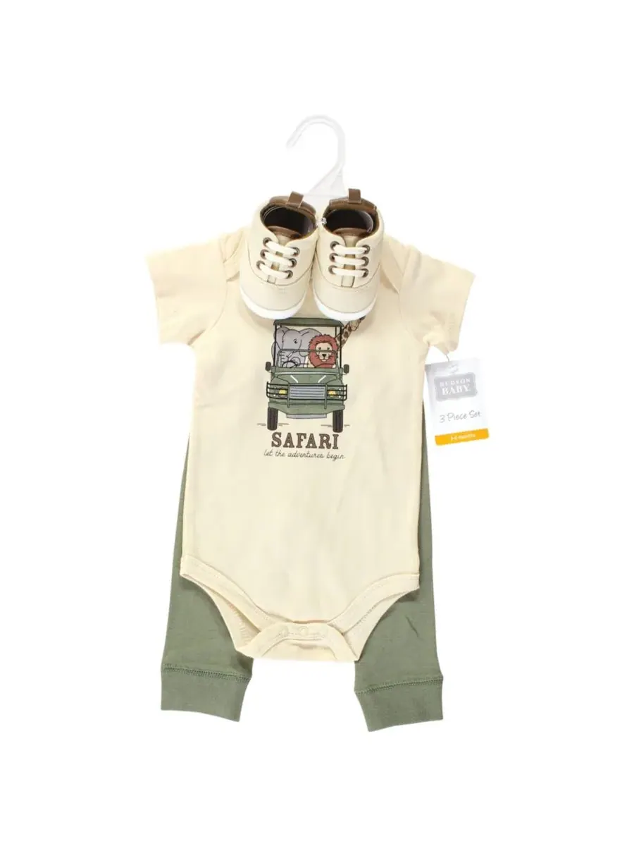 Хлопковый боди, брюки и обувь, комплект из 3 предметов, Tree Rex Hudson Baby, Going On Safari Short — изображение 5 из 5