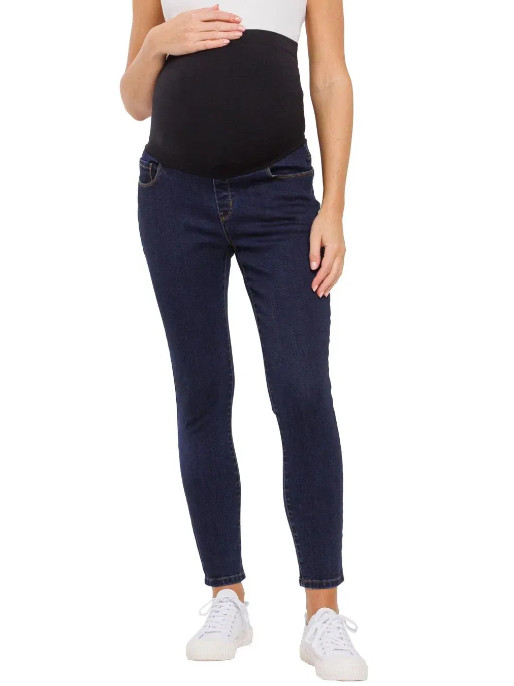 Джинсы скинни для беременных с высокой посадкой, модель Over the Belly Skinny Jeans with Pockets