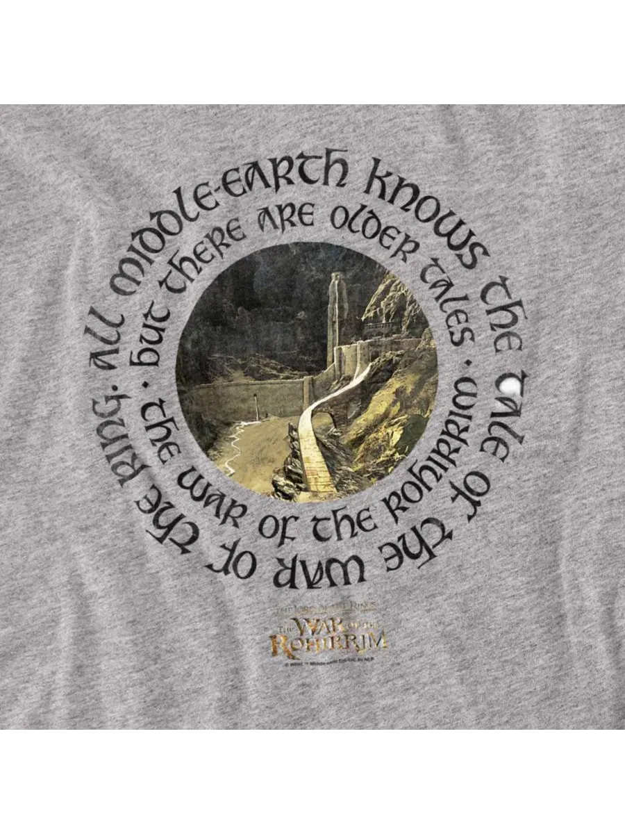 Футболка с принтом War Of The Rohirrim Helms Deep Circle Lord Of The Rings — изображение 2 из 3, приглушенный