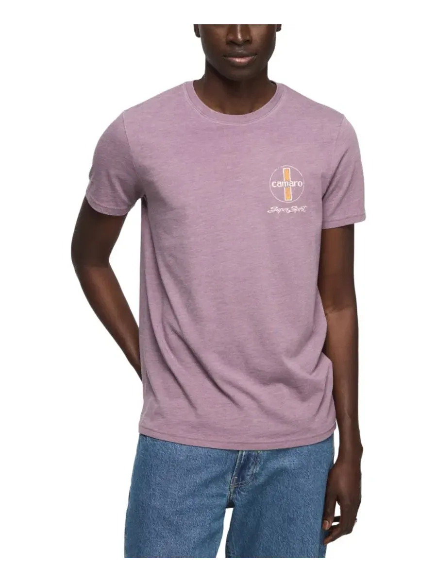 Футболка классического кроя с принтом Camaro Super Sport Logo Lucky Brand — изображение 2 из 4, черный