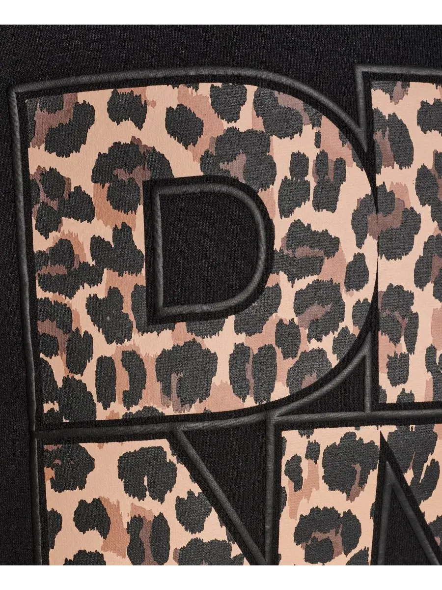 Женский свитшот с графическим принтом и логотипом Animal Print DKNY Sport — изображение 4 из 5, черный