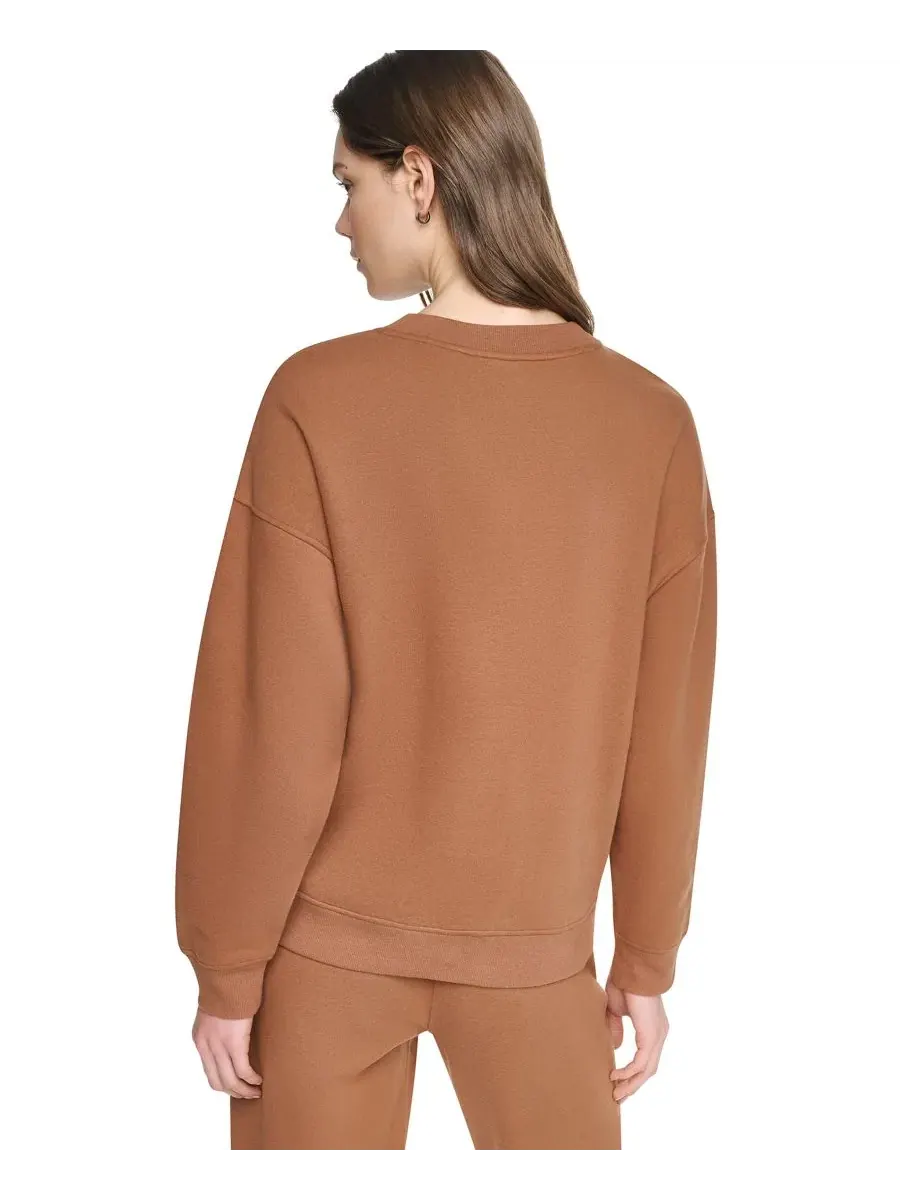 Женский свитшот с графическим принтом Stacked Puff Outline DKNY Sport — изображение 5 из 5, карамель