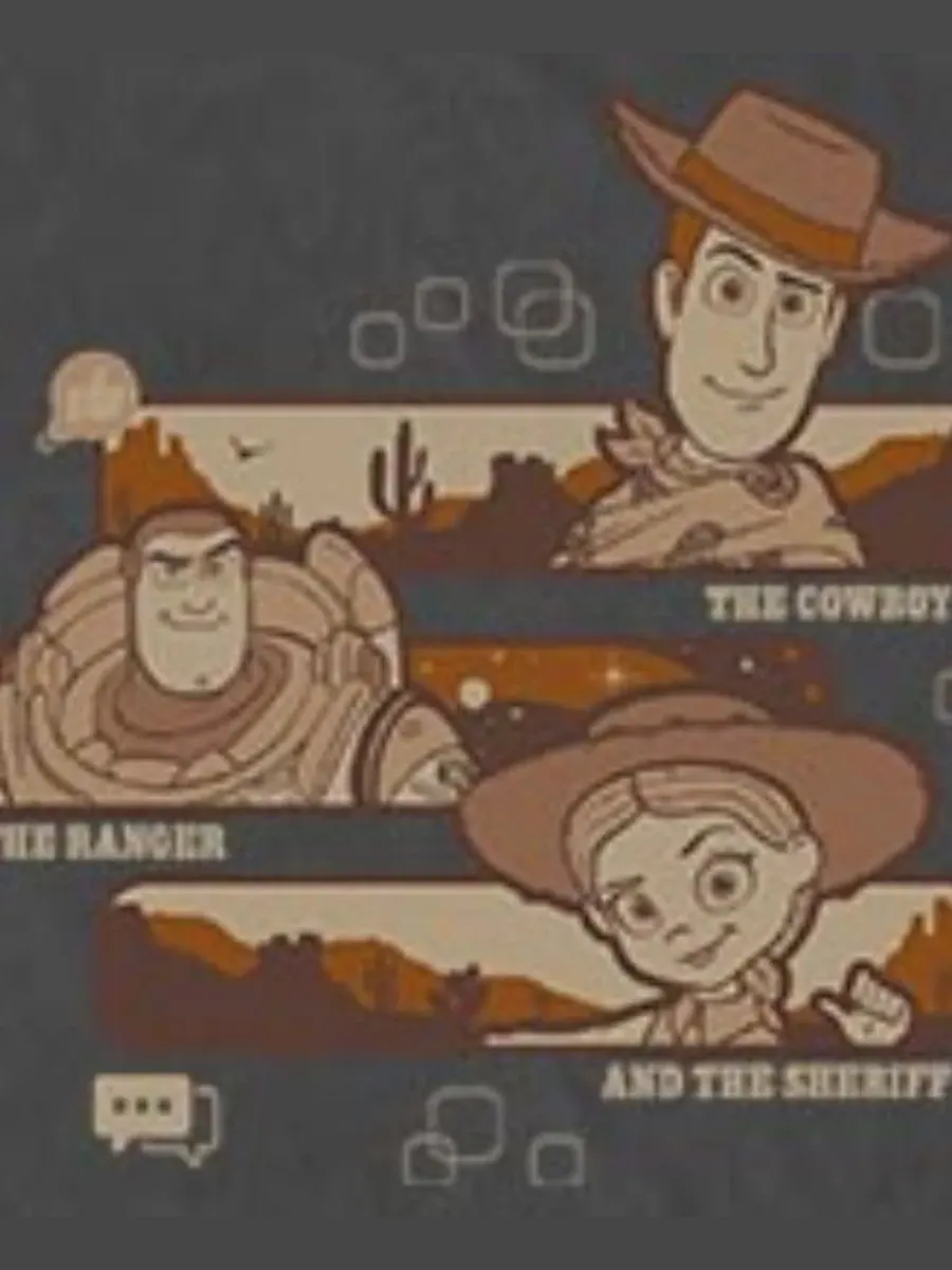 Футболка с принтом Woody, Jessie и Bullseye Fifth Sun — изображение 3 из 3, темно-серый