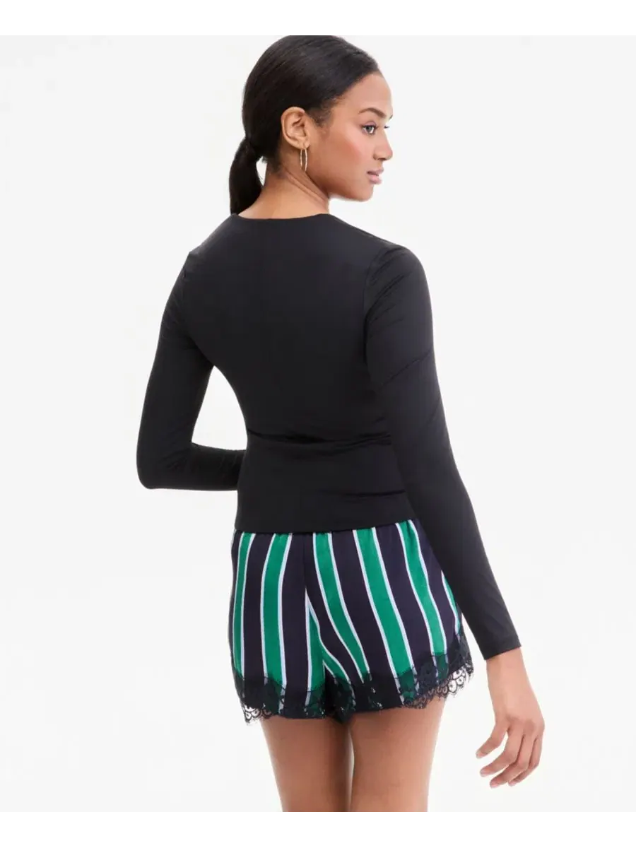 Женский топ без рукавов с квадратным вырезом, модель Square-Neck Long-Sleeve Top Bar III — изображение 4 из 4, черный