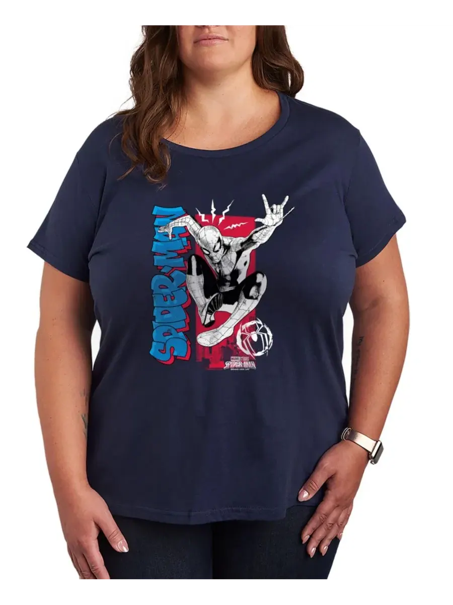 Футболка с принтом Spider-Man Brand New Day Spidey Senses Hybrid Apparel — изображение 1 из 3, темно-синий