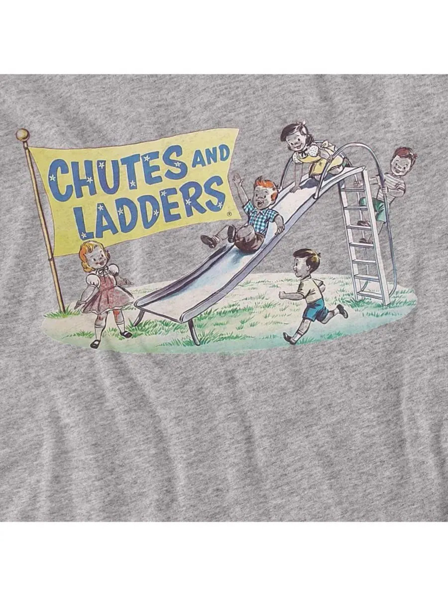 Футболка с длинным рукавом Chutes And Ladders Old School Logovision — изображение 3 из 3, приглушенный