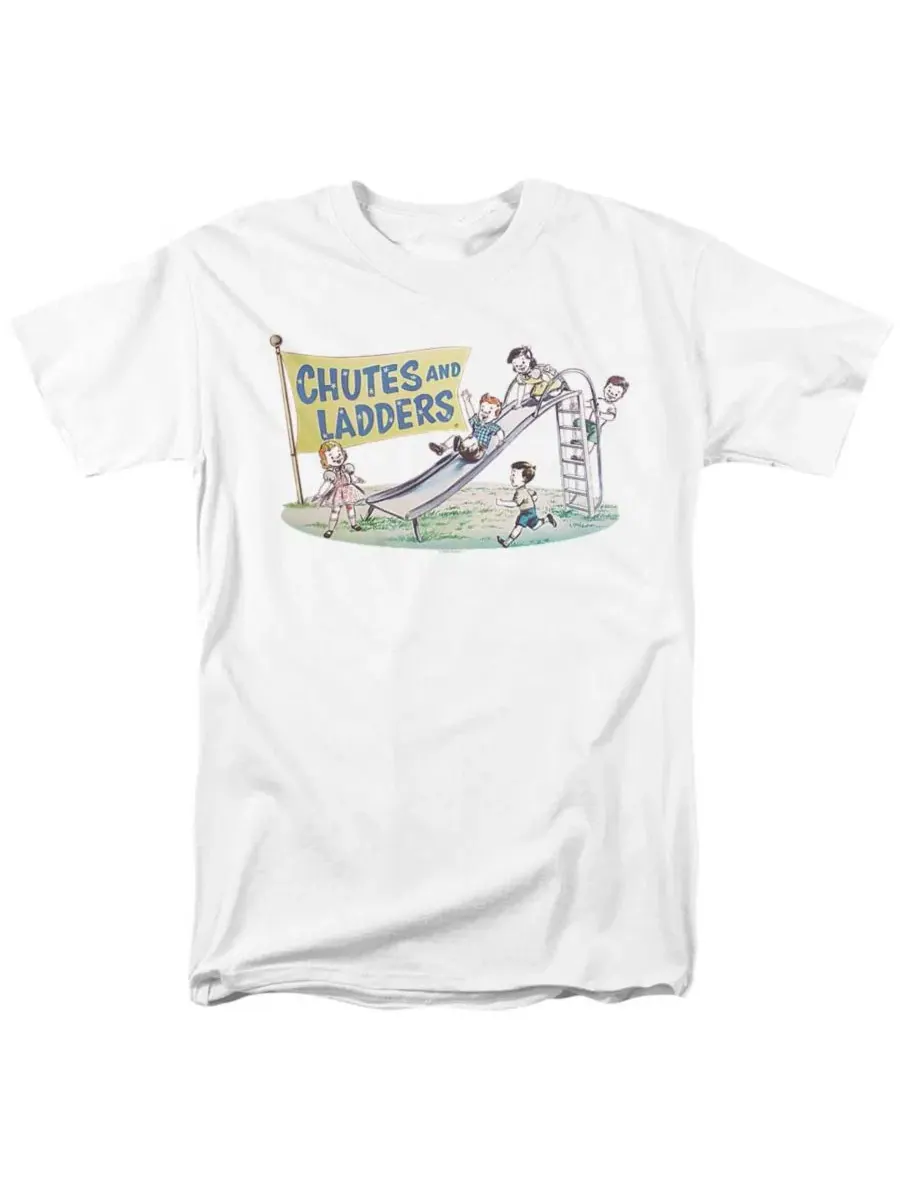 Футболка с принтом Chutes and Ladders Old School Logovision — изображение 1 из 3, белый