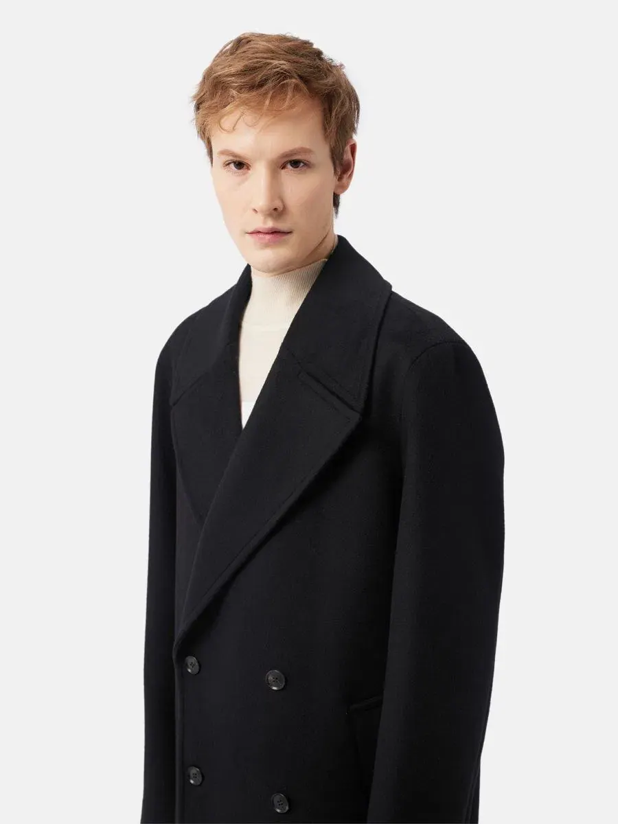 Двубортное кашемировое пальто Gobi Cashmere — изображение 4 из 6, черный-синий графитовый