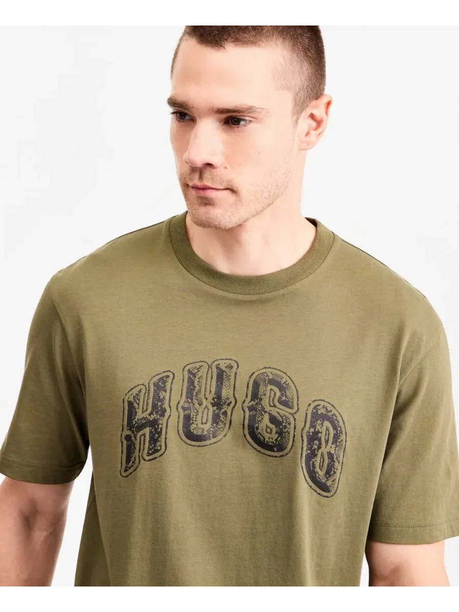 Футболка с графическим принтом Nerpient Graphic Crewneck Hugo Boss — изображение 3 из 4, зеленый