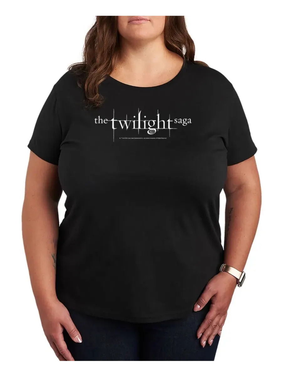 Футболка с принтом Twilight Saga Logo Plus Size Hybrid Apparel — изображение 1 из 3, черный