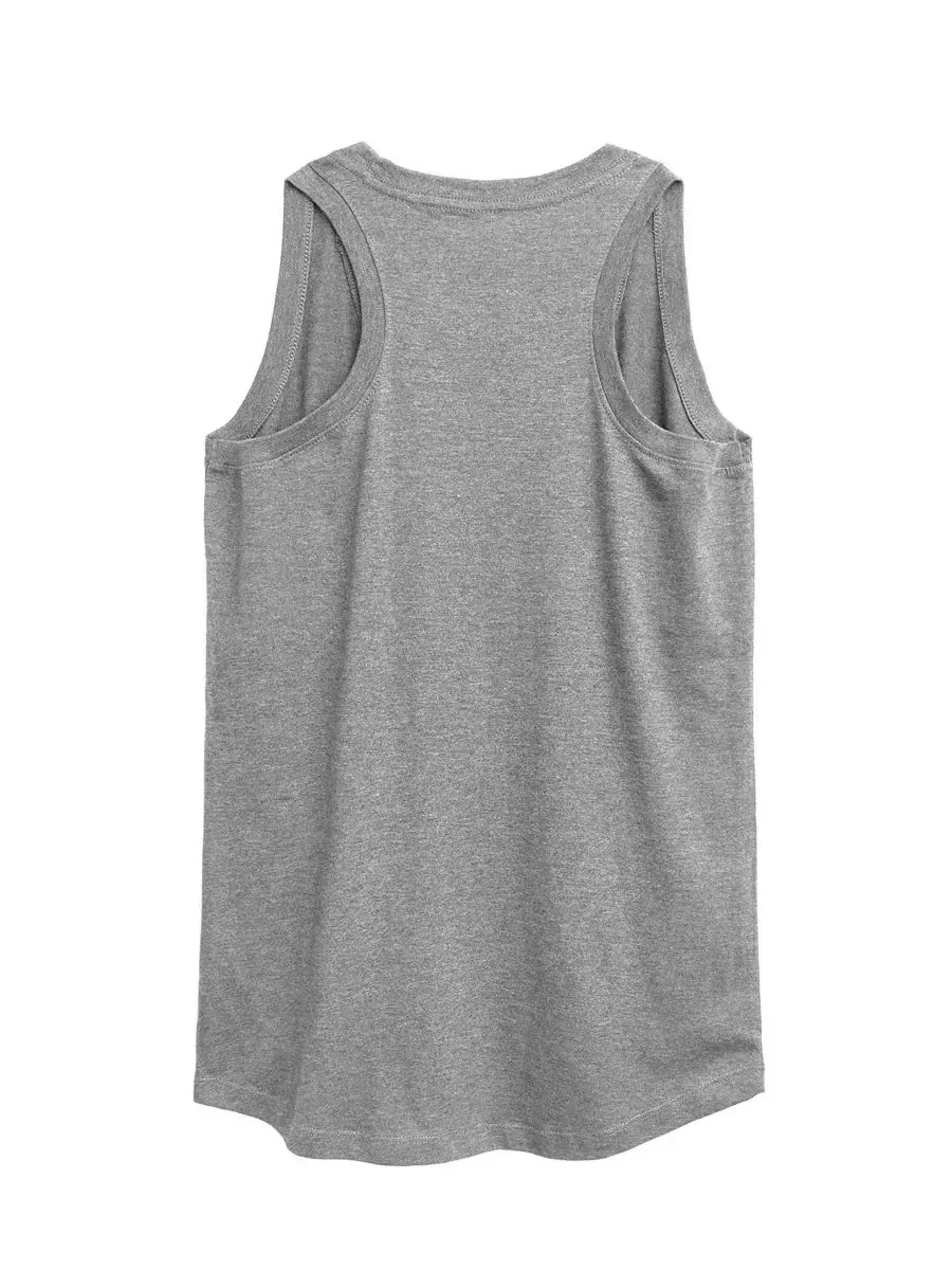 Футболка-танк с принтом Am Asian American Racerback Hybrid Apparel — изображение 3 из 3, серый