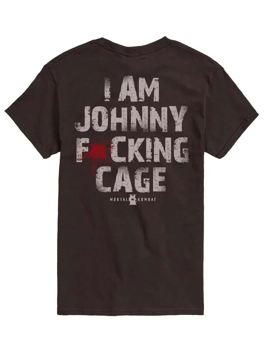 Мужская футболка с принтом Johnny Cage AIRWAVES — изображение 1 из 3, коричневый