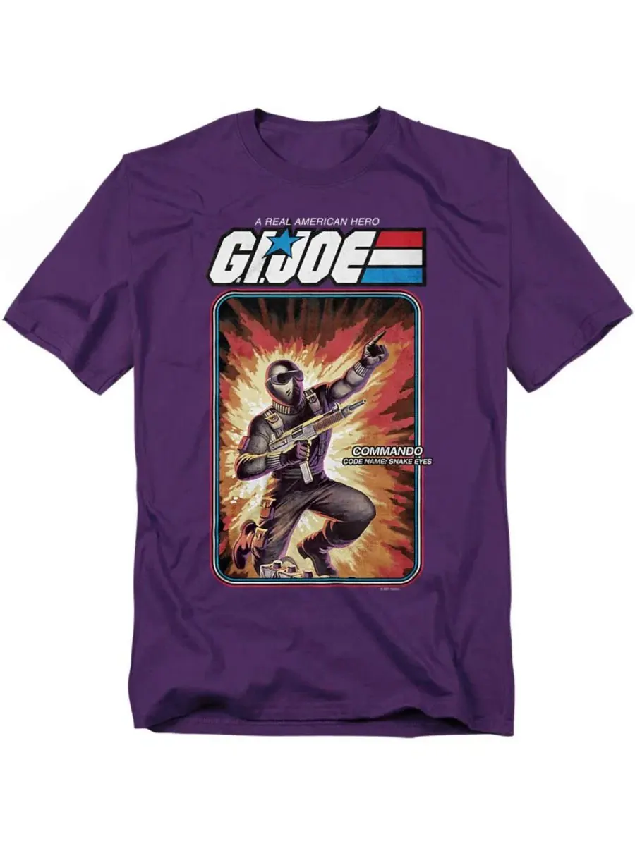 Футболка с принтом G.I. Joe Snake Eyes Card Hasbro+ — изображение 1 из 3, фиолетовый